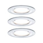 Paulmann nova spot encastrable pour salle de bains jeu de 3 led led 18 w ip44 chrome (brillant) Paulmann nova spot encastrable pour salle de bains jeu de 3 led led 18 w ip44 chrome (brillant)