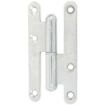 Paumelle paris bt rond 95x45 droite zingué blanc nf - acier - a visser Paumelle paris bt rond 95x45 droite zingué blanc nf - acier - a visser