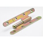 Paumelle droite hettich - acier - l. 110x55mm - blanc - a visser