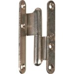 Paumelle lames � bouts ronds coud�es zingu� blanc - 140 mm - droite - jardinier massard