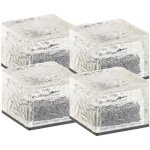 Pav� solaire � led - lunartec - pack de 4 - rvb - energie solaire - ext�rieur