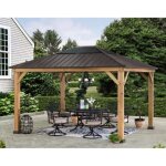 Pavillon de jardin - sunjoy - bruri - bois massif - toit en tôle dacier - fenêtre de toit en polycarbonate ... Pavillon de jardin - sunjoy - bruri - bois massif - toit en tôle dacier - fenêtre de toit en polycarbonate ...