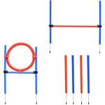 Pawhut - tunnel dentrainement - mtal - 95x15x60cm - bleu