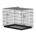 Pawhut - cage et sac de transport pour chien - mtal - 92x57x62. 5cm - noir