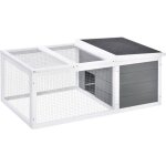 Pawhut - clapier - mtal - 115x66x47. 5cm - gris