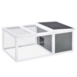 Pawhut - clapier - métal - 115x66x47. 5cm - gris Pawhut - clapier - métal - 115x66x47. 5cm - gris