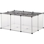 Pawhut enclos pour petits animaux clture pour animaux domestiques parc pour chiot rongeur diy avec portes ...