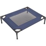 Pawhut - lit chien - m�tal - 76x61x18cm - bleu