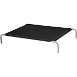 Pawhut lit pour chien chat xxl grand confort sur pieds lit de camp 130l x 90l x 20h cm textilne micro ...