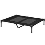 Pawhut - lit pour chien - tissu oxford - 92x76x18cm - noir