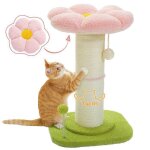 Pawz road arbre a chat fleur griffoir pour chat en forme de fleur avec coussin amovible pompon et boule ...