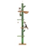 Pawz road arbre  chat au plafond cactus hauteur ajustable poteau griffoir sisal hamac suspendu 229 - ...