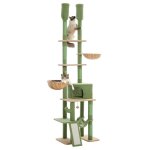 Pawz road arbre  chat au plafond cactus luxeux hauteur ajustable poteau griffoir sisal large hamac suspendu ...