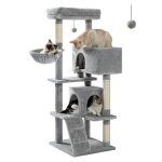 Pawz road arbre  chat xl coussin amovible poteau griffoir condo double large pour les gros chats 143cm ...