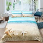 Paysage de la mer plage parure de lit 3 pieces 1 housse de couette 220 * 240cm et 2 taies doreillers ...