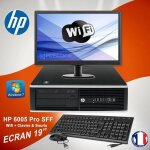 Pc bureau hp 6005 pro sff athlon ii x2 2. 7ghz 2go 250go wifi + clavier & souris + ecran 19