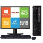 Pc bureau lenovo thinkcentre m57 dual core 8 go ram 250 go disque dur avec �cran 17 poucesordinateur ...