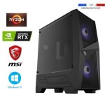 Pc gamer ryzen 7 5700x - rtx 4060 8go msi ventus 2x - 32go ram - ssd 1to + hdd 2to - wifi - msi mag forge ...