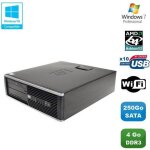 Pc hp compaq 6005 pro sff amd athlon x2 b24 3ghz 4go 250go wifi graveur w7 pro