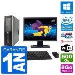 Pc hp compaq 6200 pro sff ecran 22 g630 ram 8go disque 500go windows 10 wifi