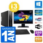 Pc hp compaq 6200 pro sff ecran 22 i3 - 2120 ram 4go disque 250go windows 10 wifi