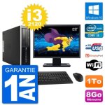 Pc hp compaq 6200 pro sff ecran 22 i3 - 2120 ram 8go disque 1to windows 10 wifi