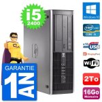 Pc hp compaq 6200 pro sff intel i5 - 2400 ram 16go disque dur 2to windows 10 wifi