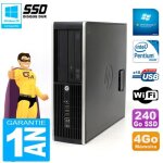 Pc hp compaq pro 6200 sff intel g840 ram 4go 240 go ssd graveur dvd wifi w7