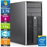 Pc hp pro 6200 mt pentium g630 2. 70ghz 8go / 1to wifi w7