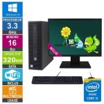 Pc hp prodesk 600 g2 sff i5 - 6400 3. 30ghz 16go / 320go wifi w10 + ecran 24