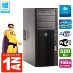 Pc hp workstation z210 tour xeon e3 - 1240 ram 16go 500go graveur dvd wifi w7
