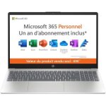Pc portable hp 15 - fc0020nf - windows 11 + microsoft 365 inclus 1 an - 156 fhd - athlon silver 7120u ...