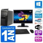 Pc tour lenovo m83 ecran 19 intel g3220 ram 8go disque 250go windows 10 wifi
