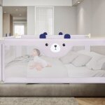 Peaches barriere de lit bebe 200 * 100 * 26cm cloison de bord de lit dours grand support am�lior� dune ...