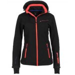 Peak mountain - blouson softshell femme amara - noir - corail - s