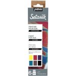 Kit de peinture - pebeo - setasilk - 6 x 20ml - couleurs vives - peinture sur soie