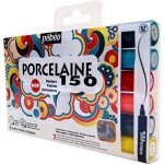 Feutres porcelaine - pebeo - couleurs pop - 6 marqueurs - pointe fine 0. 7mm - lavable en machine