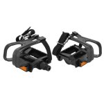 Pdales de vlo avec clips - vingvo - blanc - cale - pieds et sangles en nylon durable
