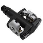 Pedale vtt automatique newton a billes type spd alu noir avec cales (paire)