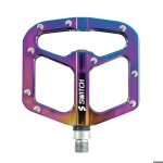 Pdales vtt descente - switch - bmx gap filetage 9 - 16 - picots alu - violet - 110x103 mm
