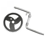 Pedalier bmx fauber manivelles monobloc plateau acier 44d. pour pedale filetage 1 - 2