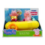 Pdalo peppa pig - tomy - jouet de bain - figurines gicleurs deau - mcanisme  ficelle