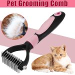 Peigne  n?ud ouvert nettoyage poils et cheveux pour animaux pilateur brosse chien chat rose