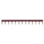 Peigne de raccordement - hager - phase 63 a - 13 modules - barre isol�e - cage � vis - marron