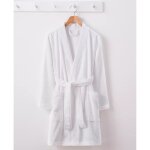 Peignoir de bain ponge 100% coton blanc mixte l / xl orpheebs
