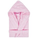 Peignoir � capuche enfant pure coton 14 ans rose bonbon