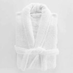 Peignoir col chle en coton tendresse blanc