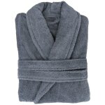 Peignoir col ch�le naia �ponge coton taille xl bleu orage