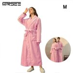 Peignoir femme - marsee - longue robe de chambre - flanelle douce - chaud - poches pratiques