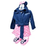 Peignoir fille - disney - minnie - polaire - rose - 9 - 12 mois